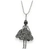 Collana Bambola di Pizzo Grigio Articolata