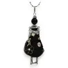 Collier Poupée Articulée Robe Noire Élégante