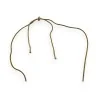 Collier magnétique doré avec support pour broche, cordon fin ajustable