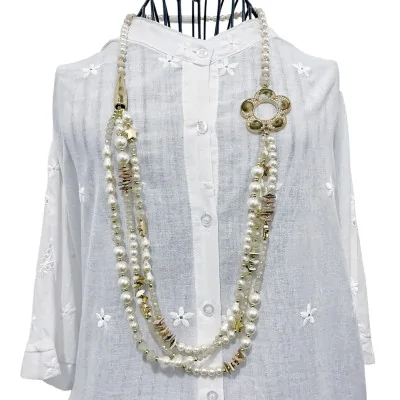 Sautoir Bohème multi rangs perles