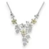Collana Floreale Boho Argento e Avorio