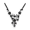 Collier Floral Noir Ikita Élégance