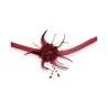 Bordeaux-farbener eleganter Blumen-Choker