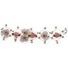 Girocollo Floreale Romantica - Collana con Fiori Rosa su Cavo Argentato