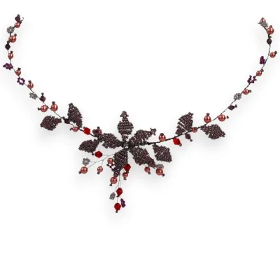 Collar Flora Rubí - Gargantilla Delicada de Perlas con Motivo Floral Collar Flora Rubí - Gargantilla Delicada de Perlas con Motivo Floral