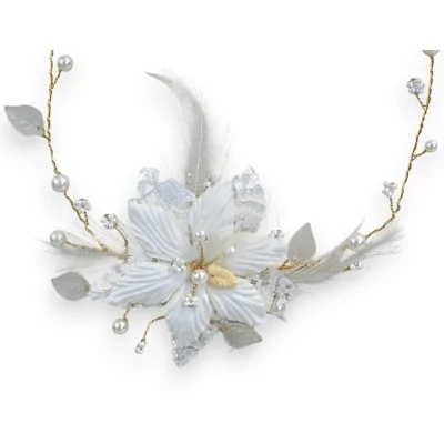 Collana Girocollo Flora Eleganza Avorio Collana Girocollo Flora Eleganza Avorio