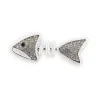 Broche Magnética Pez Plateado con Brillantes
