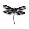 Silver and Black Magnetic Dragonfly Brooch