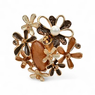 Broche Aimantée Bouquet Floral Vintage Broche Aimantée Bouquet Floral Vintage