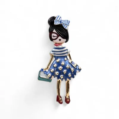 Broche Magnética para Mujer Azul Marino - Estilo Náutico Elegante Broche Magnética para Mujer Azul Marino - Estilo Náutico Elegante