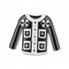 Broche Magnética para Chaqueta o Cárdigan Blanco y Negro - Joya de Estilo Parisino