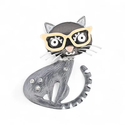 Broche Chat à Lunettes... Broche Chat à Lunettes...