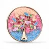 Colorful Tree of Life Magnetic Brooch - Spiritual Rose Gold Jewelry 2.5cm