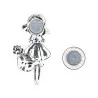 Broche magnétique petite fille élégante bouquet fleurs