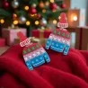 Fantasy Christmas Sweater Beanie Earrings