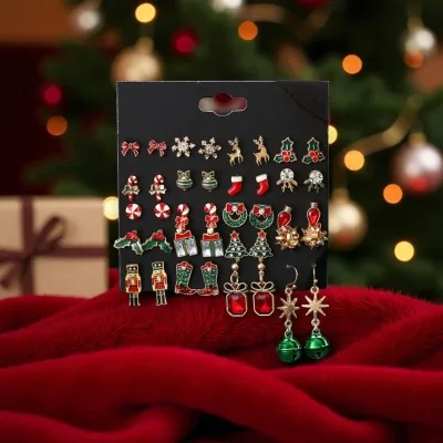 Set di 20 Paia di Orecchini Fashion Natale