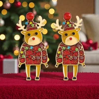 Orecchini fantasia renna di Natale