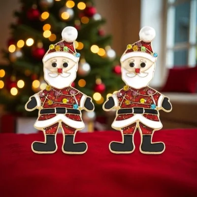 Pendientes de Papá Noel fantasía Pendientes de Papá Noel fantasía