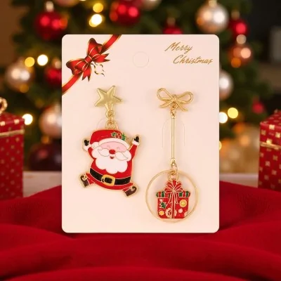 Pendientes de Fantasía de Navidad Asimétricos Pendientes de Fantasía de Navidad Asimétricos