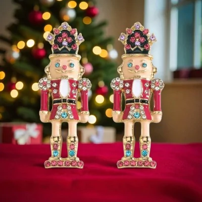 Pendientes de fantasía Cascanueces de Navidad