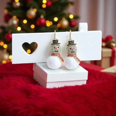 Snowman Christmas Fantasy Earrings Snowman Christmas Fantasy Earrings