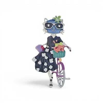 Broche aimantée Chat à Vélo...