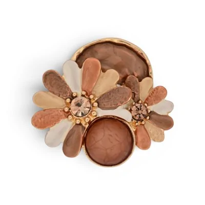 Broche Aimantée Fleurs Tons...
