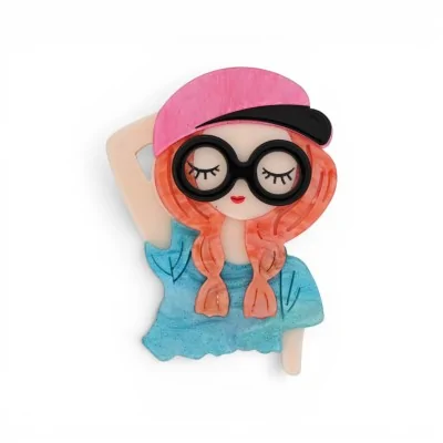 Broche Portrait Femme...