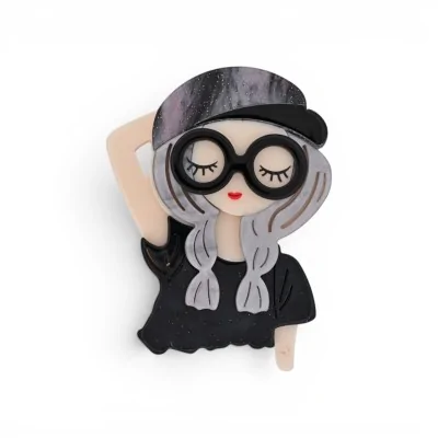 Broche Portrait Femme...
