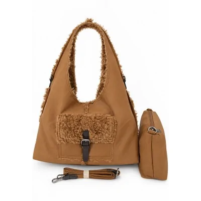 Sac à Main Camel Bi-Matière
