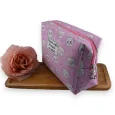 Pink Cat Head Toiletries Bag