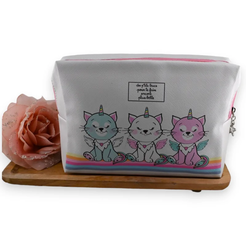 Trousse de toilette 3 chatons licornes