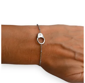 Silver Star Handcuff Bracelet