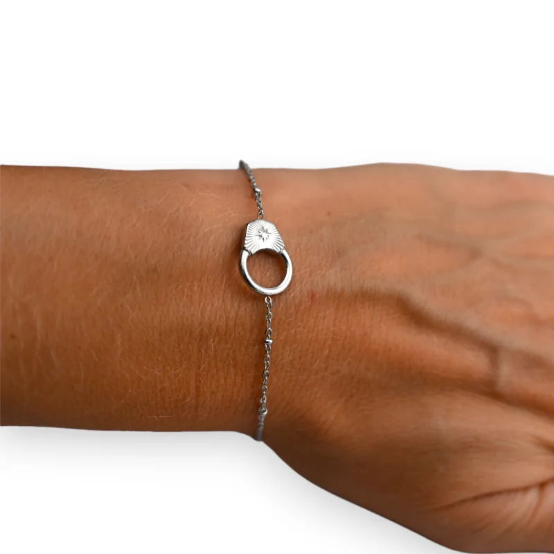 Silver Star Handcuff Bracelet