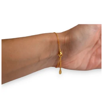 Armband aus goldenem Stahl, glänzender Sonne