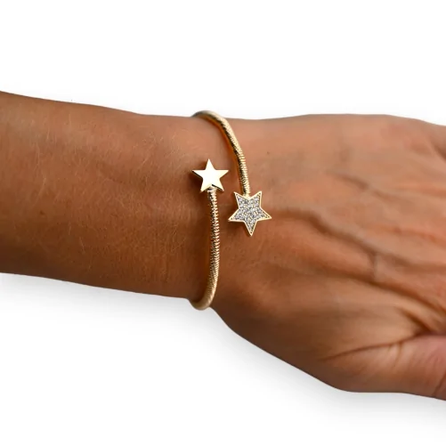 Golden double star bracelet