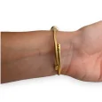 Armband aus starrem Gold und Weiß mit Strass-Stern