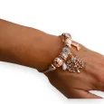 Bracelet charms rigide cuivre rosé arbre de vie