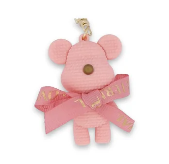 Chic pink and gold doudou keychain