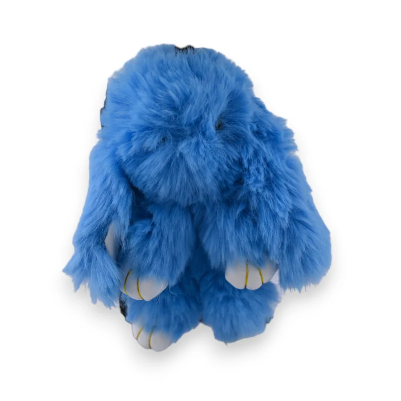 Porte clés lapin doux bleu