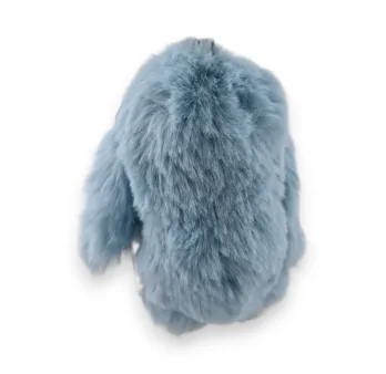Soft grey-blue bunny keychain