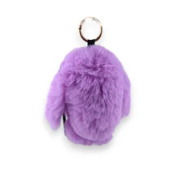 Soft bunny keychain in lilac