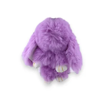 Soft bunny keychain in lilac