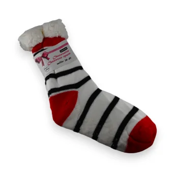 Striped black and white slipper sock Pilou