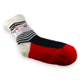 Chaussette chausson pilou bleu marine rouge et blanc