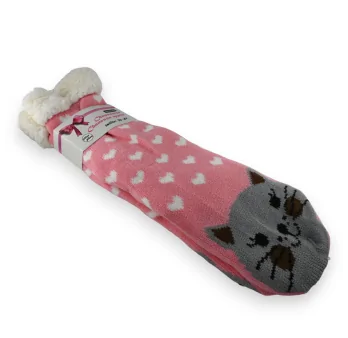 Socke Stiefelchen Pilou graue Katze