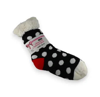 Socken Schuhwerk Pilou schwarz und weiß mit Punkten