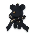 Llavero peluche negro y dorado chic