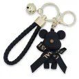 Chic black and gold doudou keychain