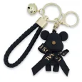 Llavero peluche negro y dorado chic